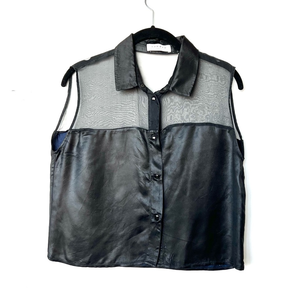 Sandro Silk Crop Top
